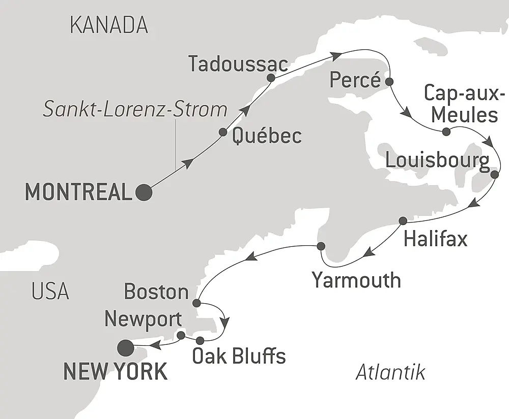 Natur und Metropolen zwischen der Belle Province und dem Big Apple
