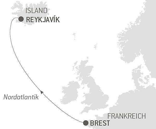 Ozean-Kreuzfahrt: Brest-Reykjavik