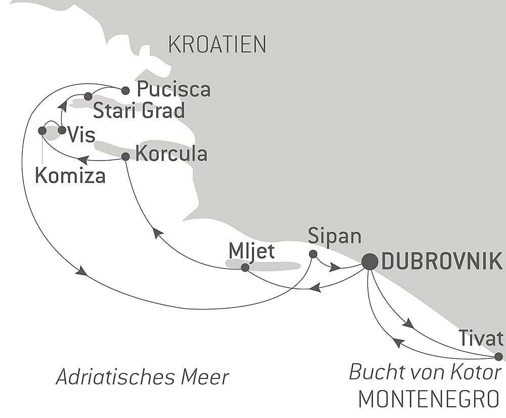 Kroatien unter den Segeln der Le Ponant null