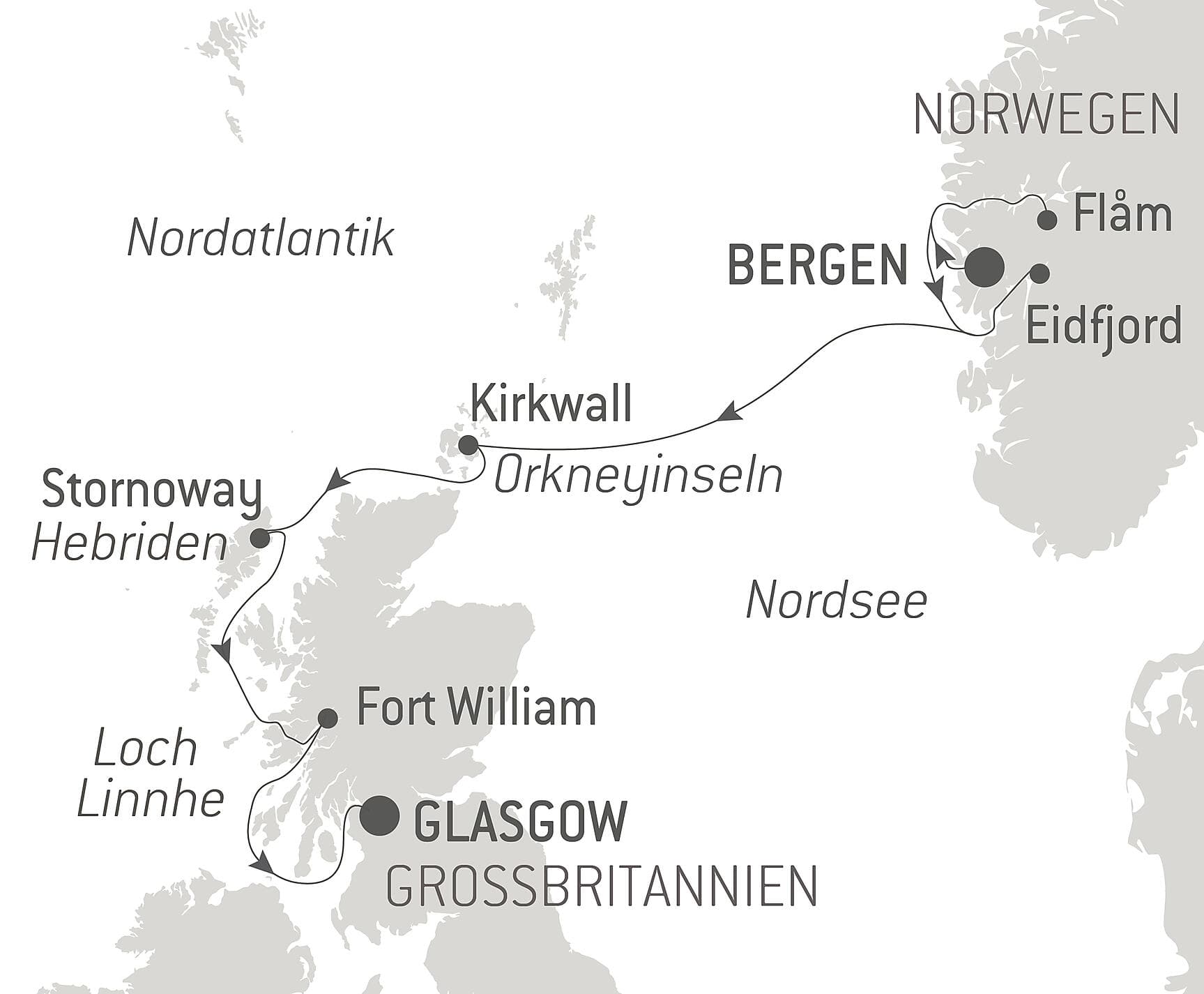 Schottische Inseln und norwegische Fjorde