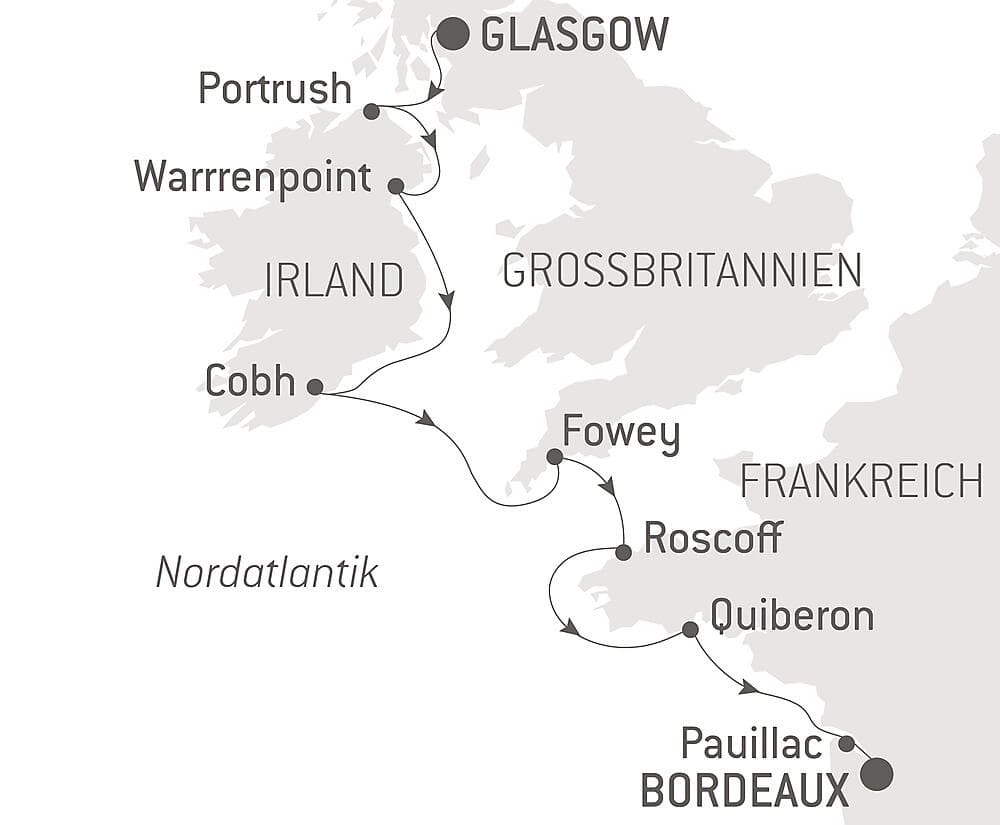 Von der Irischen See bis zum Golf von Biskaya