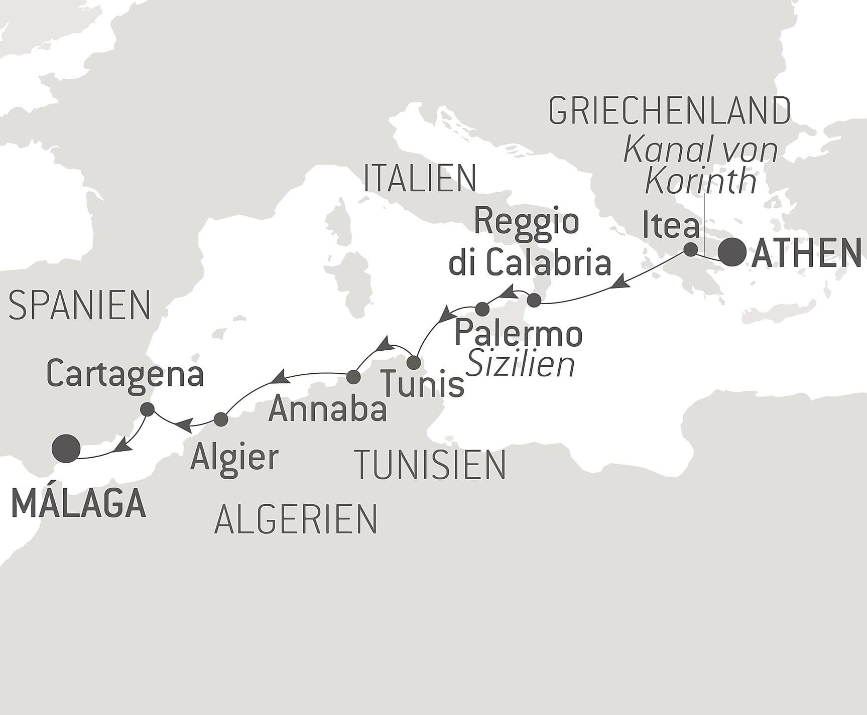 Antike Küsten des Mittelmeers