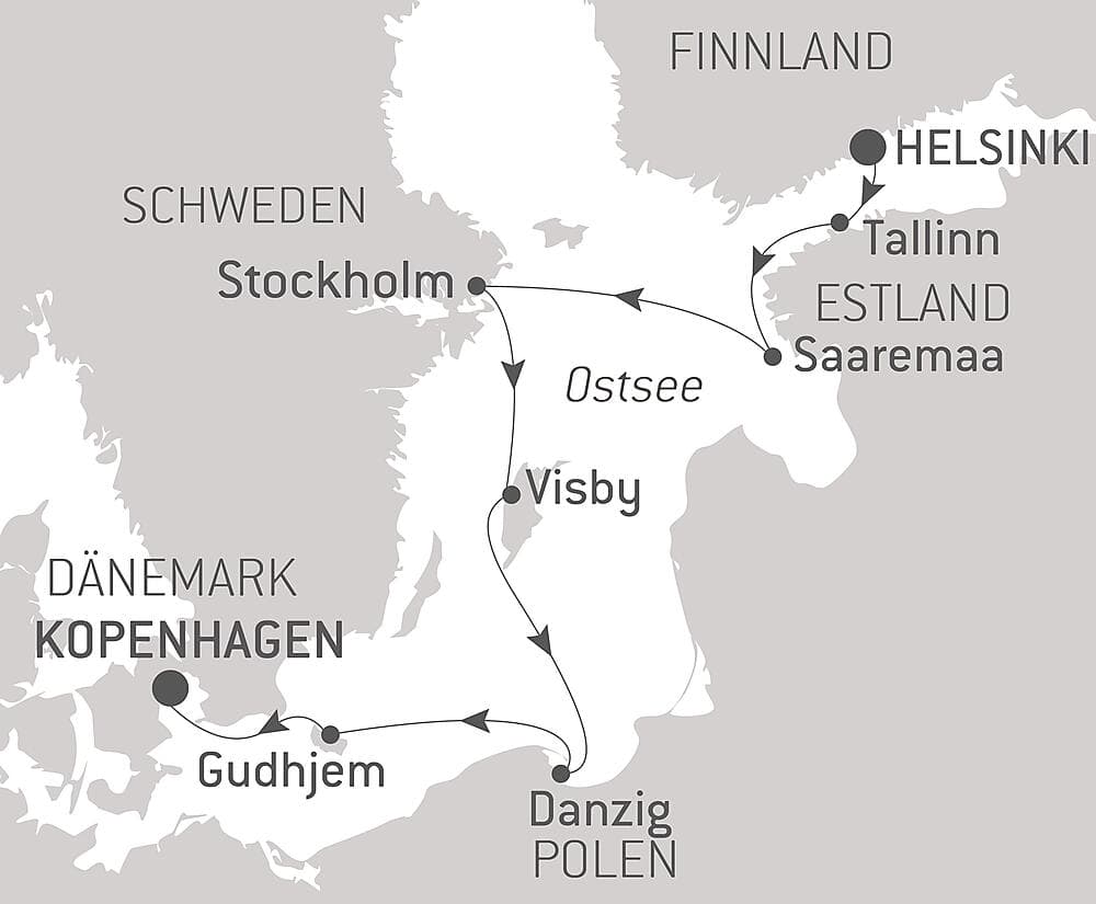 Hauptstädte und berühmte Städte der Ostsee