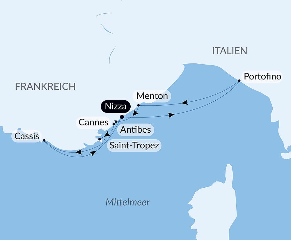 Die Côte d‘Azur unter den Segeln der Le Ponant null