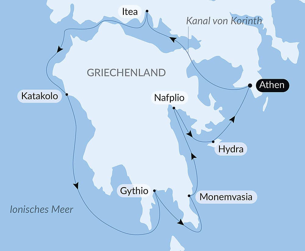 Schätze und Landschaften der Halbinsel Peloponnes null