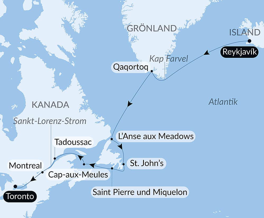 Auf Erkundung in Grönland und Kanada mit Saint-Pierre und Miquelon