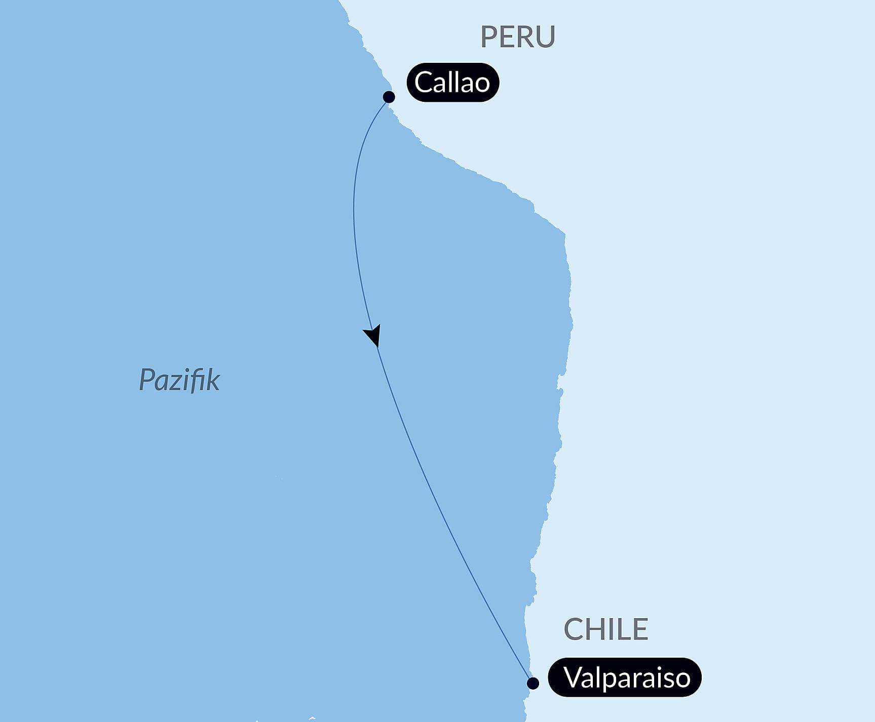 Ozean-Kreuzfahrt : Callao - Valparaiso