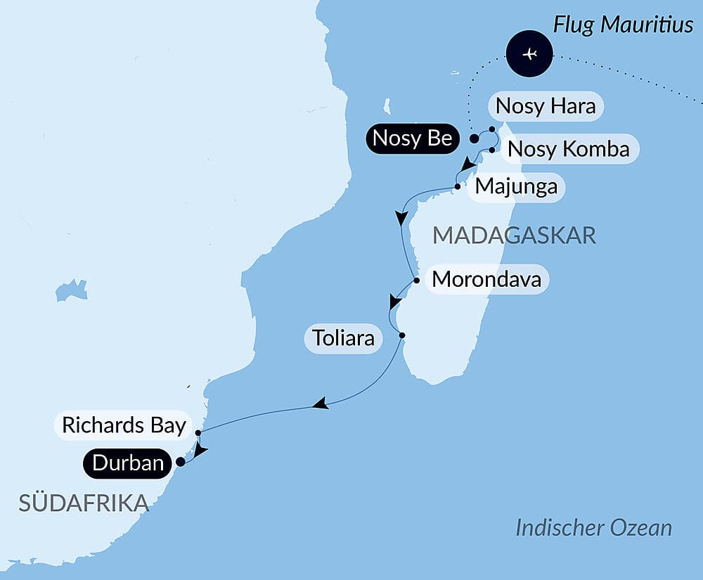 Madagaskar und Südafrika