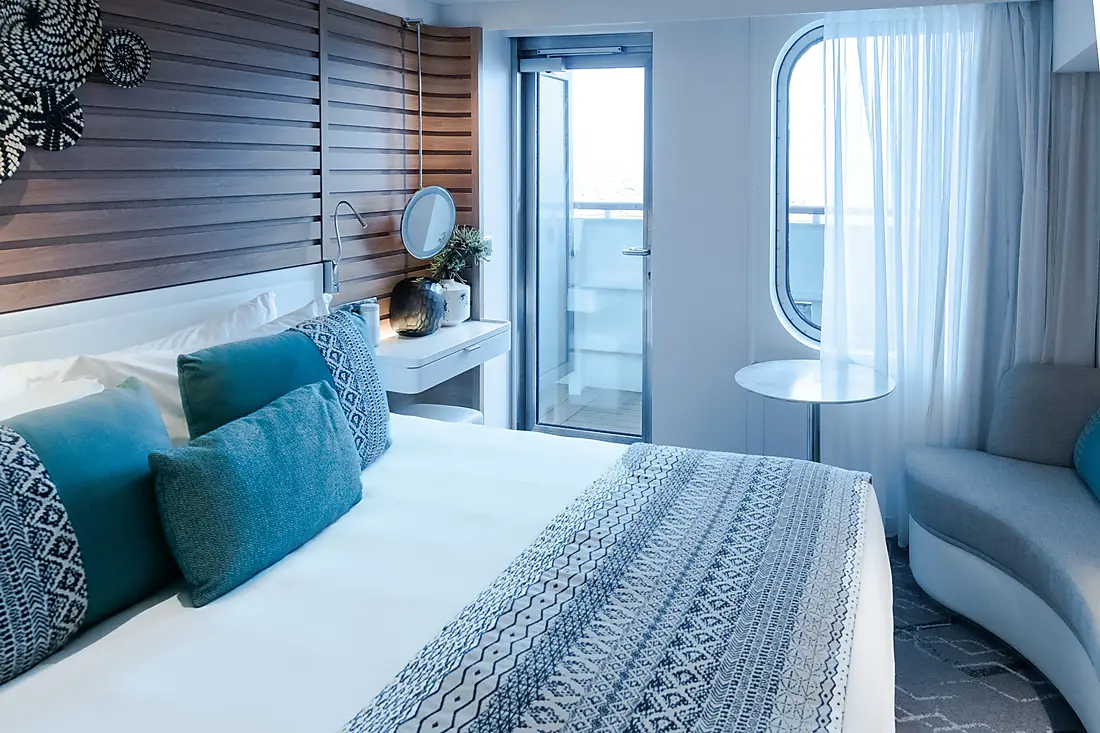 Kabinen-Karussell: Balkonkabine, unterstes Deck