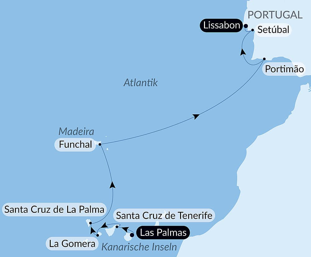 Vulkaninseln und historische Städte im Nordatlantik null