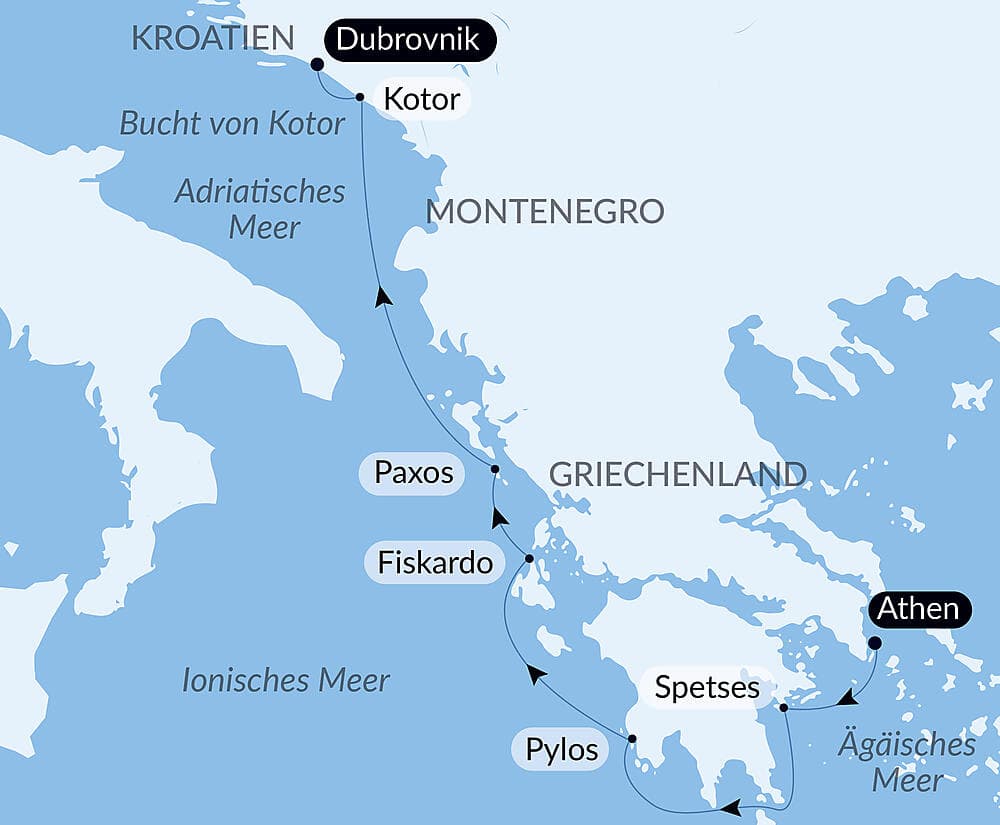 Inselhopping mit der Le Ponant – von Athen nach Dubrovnik