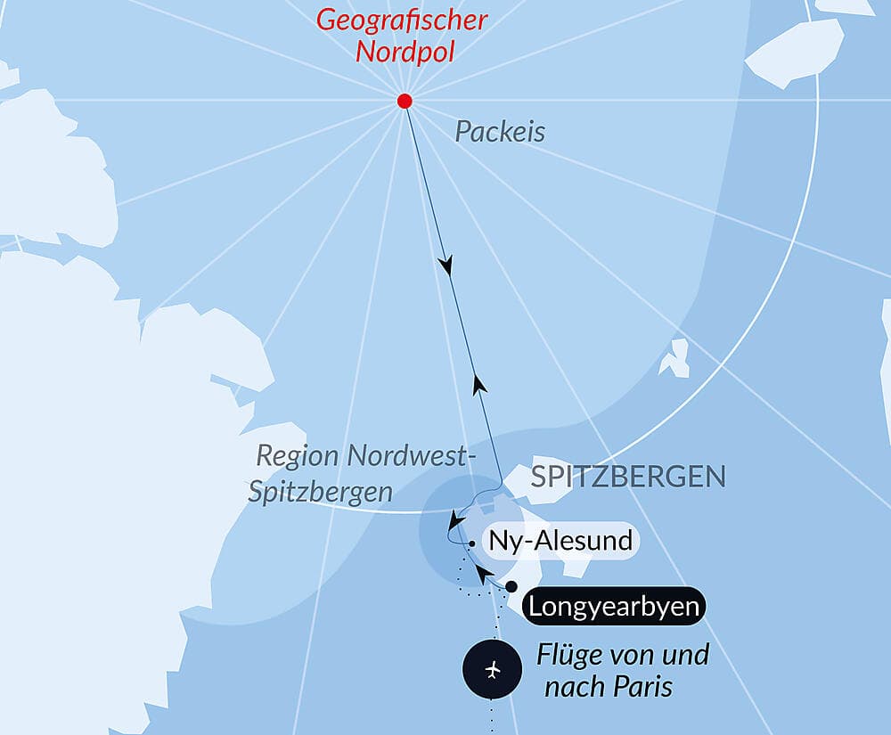 Der geografische Nordpol null