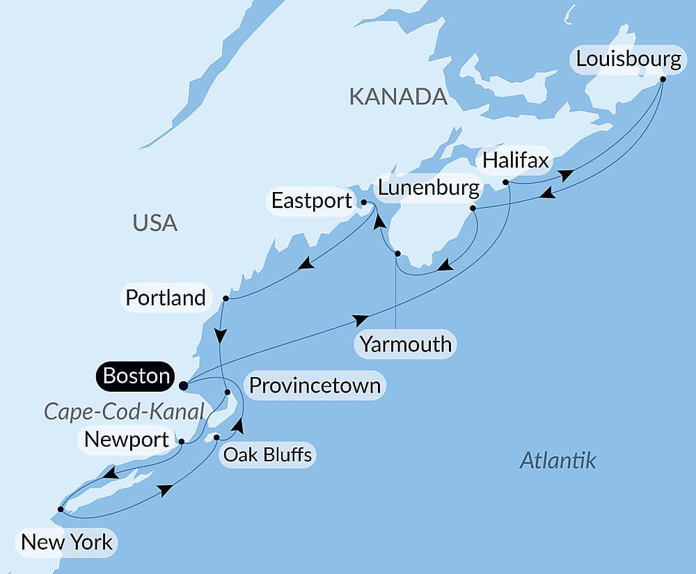 Nova Scotia und die Ostküste der USA null
