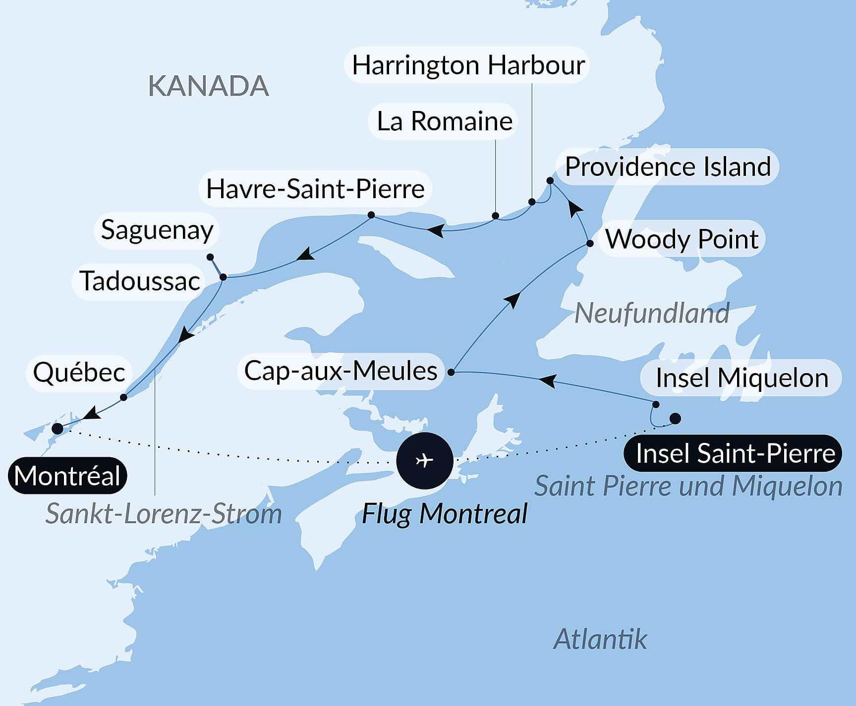 Erkundung entlang des Sankt-Lorenz-Stroms
