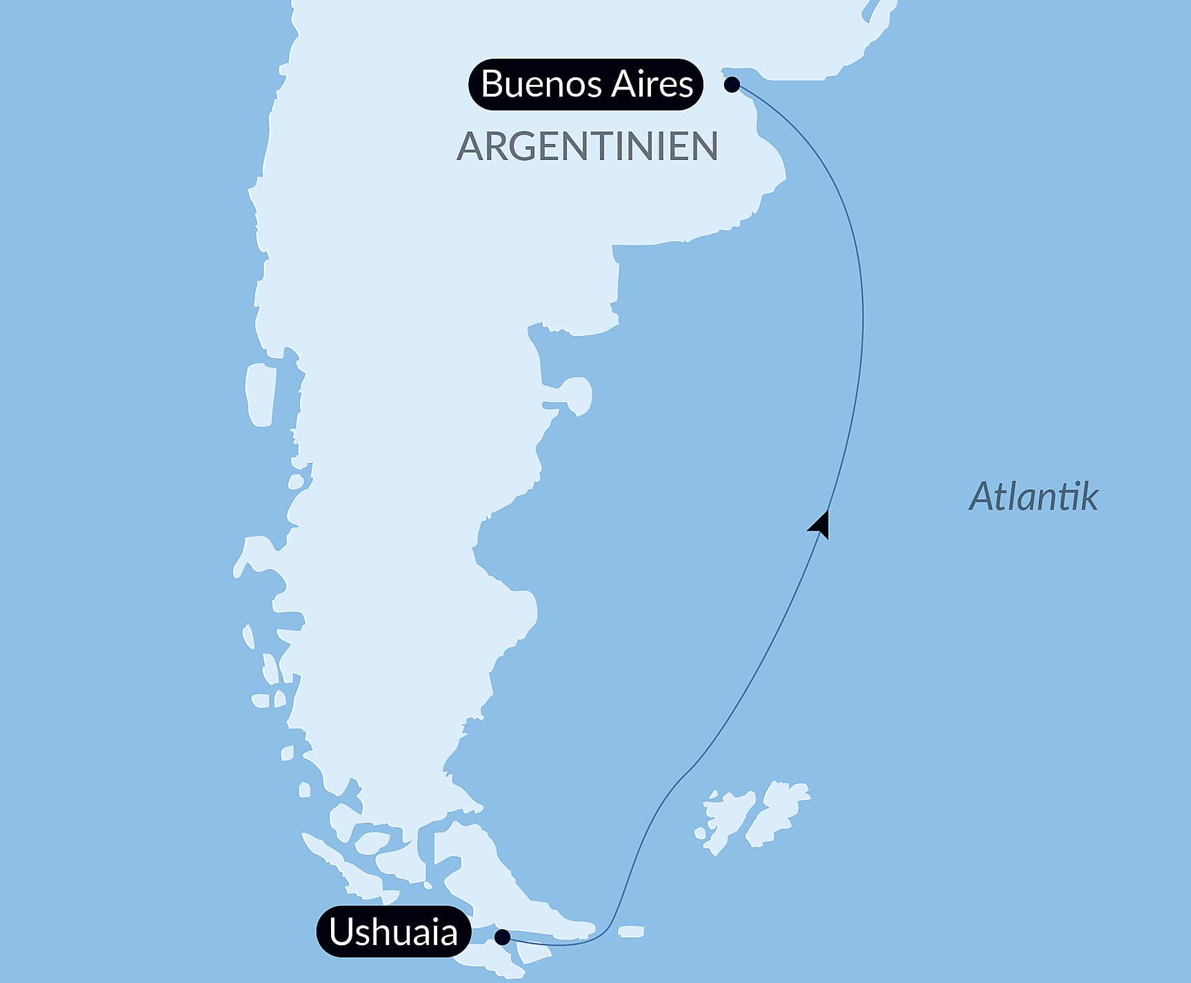 Ozean-Kreuzfahrt: Ushuaia - Buenos Aires