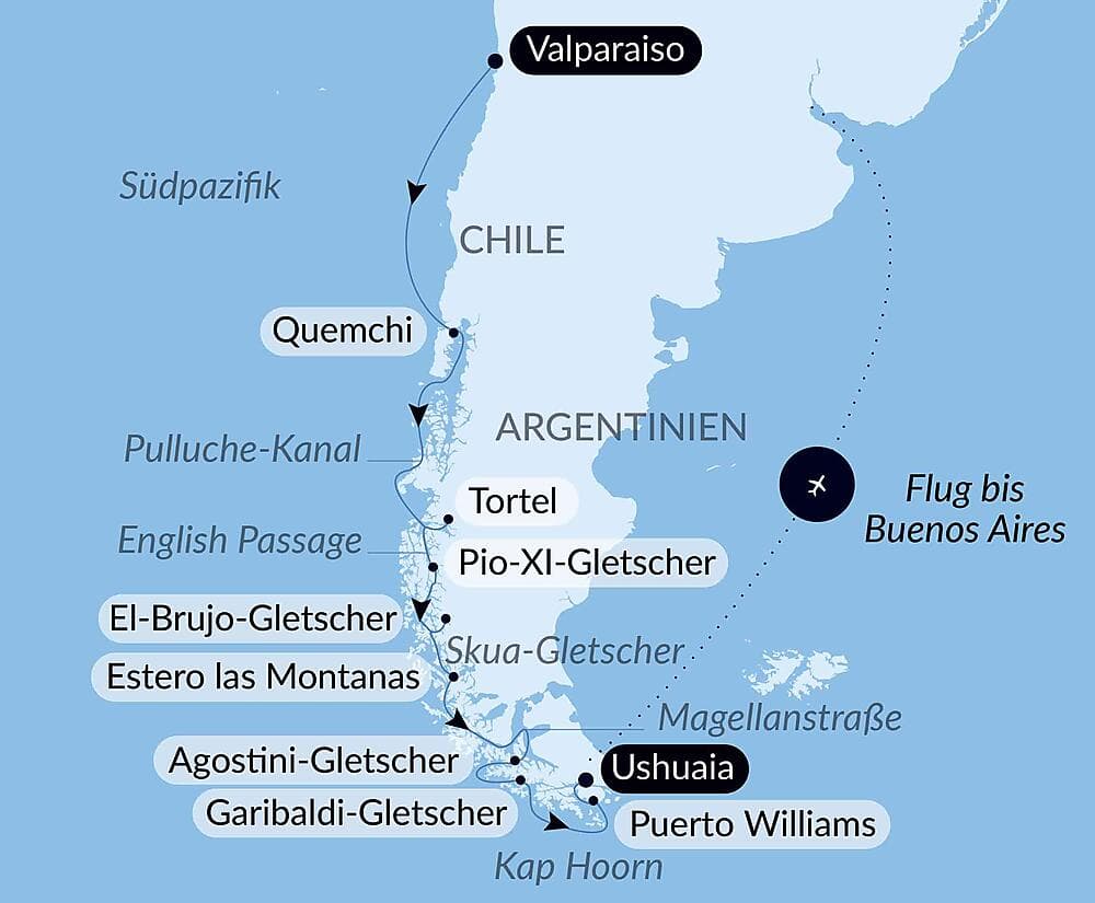 Highlights der chilenischen Fjorde