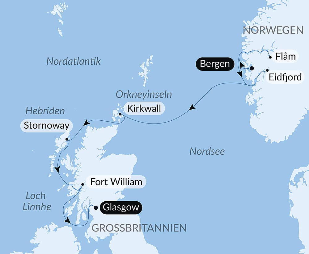 Schottische Inseln und norwegische Fjorde