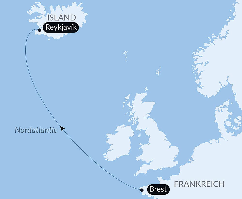 Ozean-Kreuzfahrt: Brest-Reykjavik null