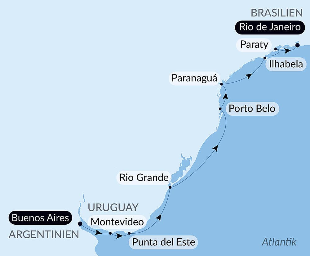 Küsten und emblematische Städte Südamerikas null