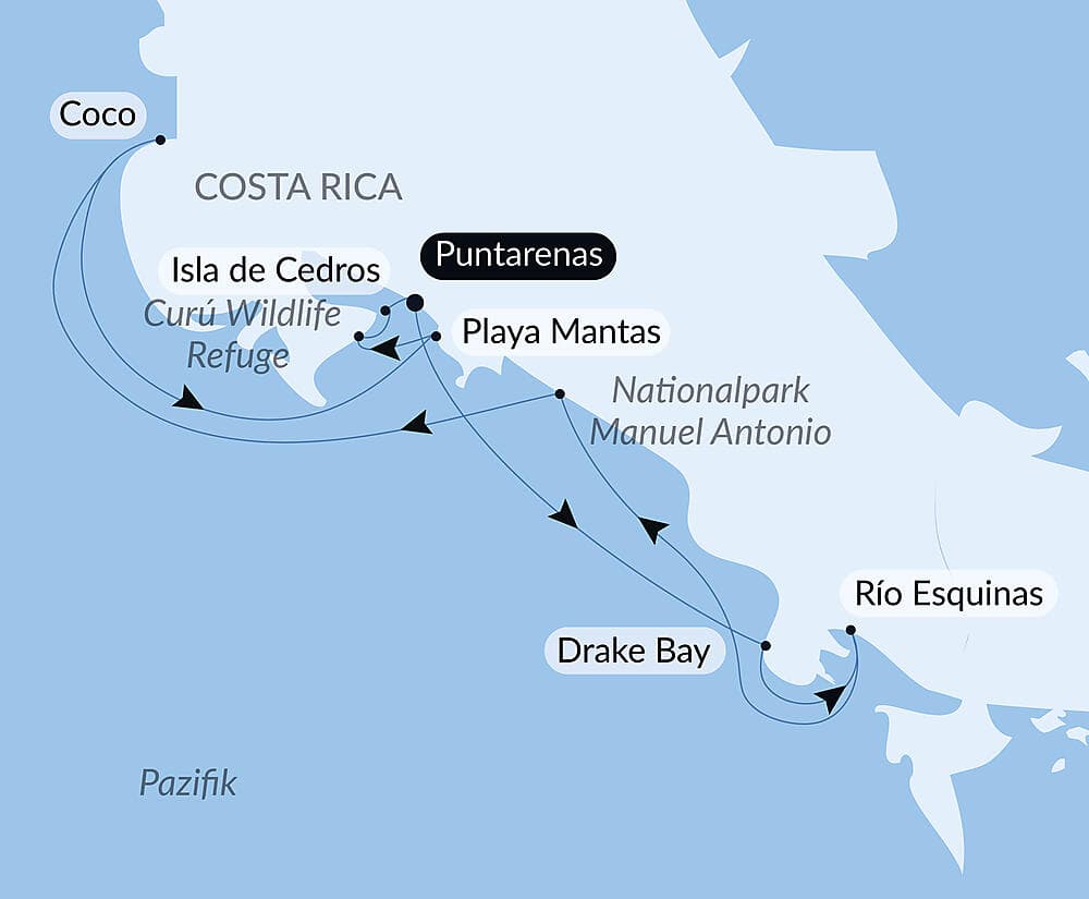 Die Pazifikküste von Costa Rica null