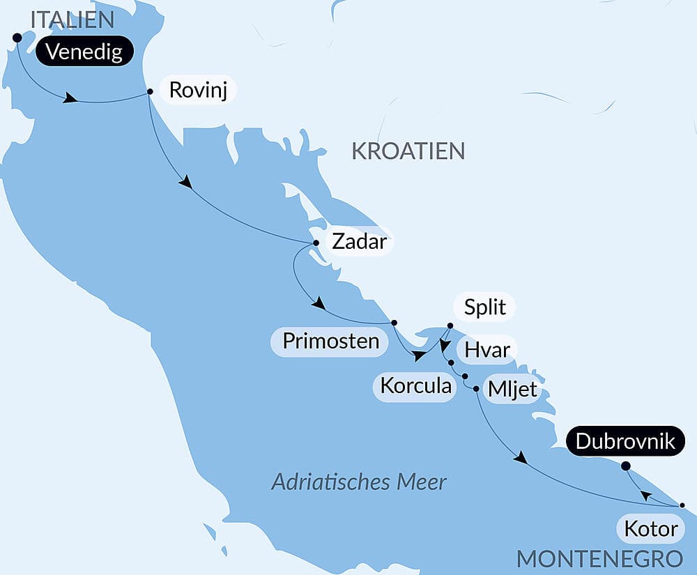 Wunder der Natur und Kulturschätze Dalmatiens