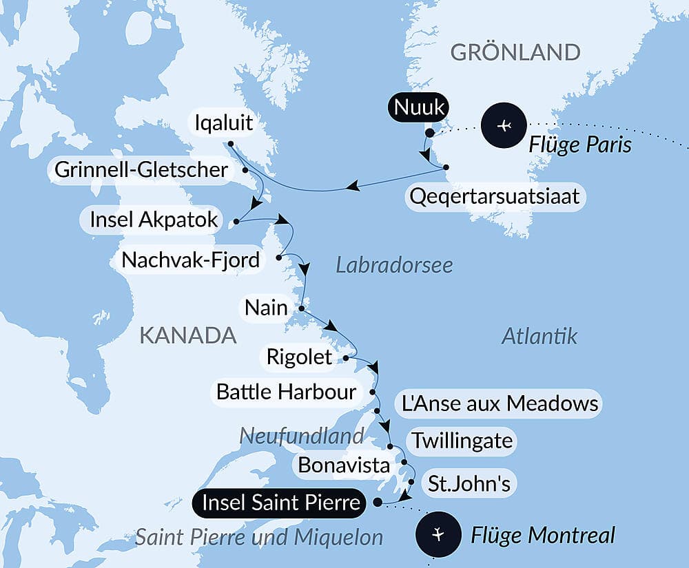 Wilde Küsten von Grönland bis zur Ostküste Kanadas
